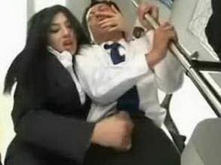 Asian Schoolgirl's Horny Public Handjob Spree