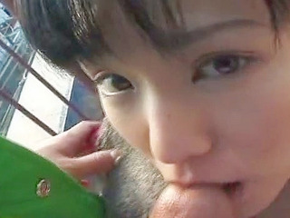 This horny japanese babe is eager to suck your cock