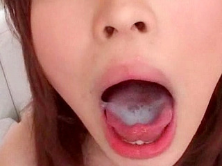 Savoring the sweet flavor of fresh jizz, a nimble nippon bimbo's hungry mouth is all yours.